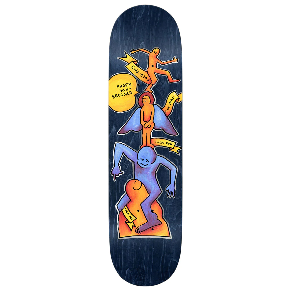 Krooked Manderson Stack Skateboard Deck - 8.38"