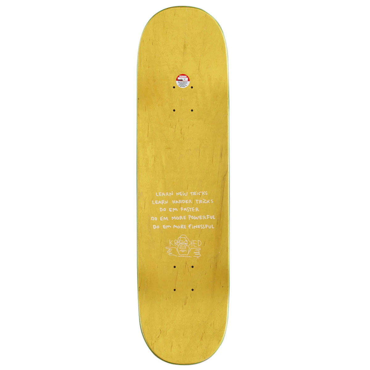 Krooked Marnderson Skull King Skateboard Deck - 8.38" - Image 2