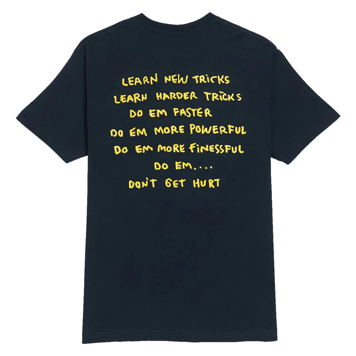 Krooked New Tricks T-Shirt - True Navy/Yellow/Black/White - Image 2