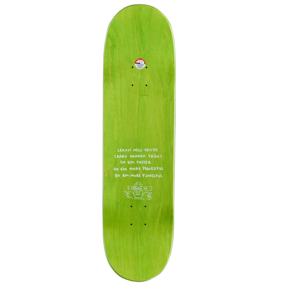 Krooked Team Eyes Skateboard Deck - Silver Foil - 8.50" - Image 2