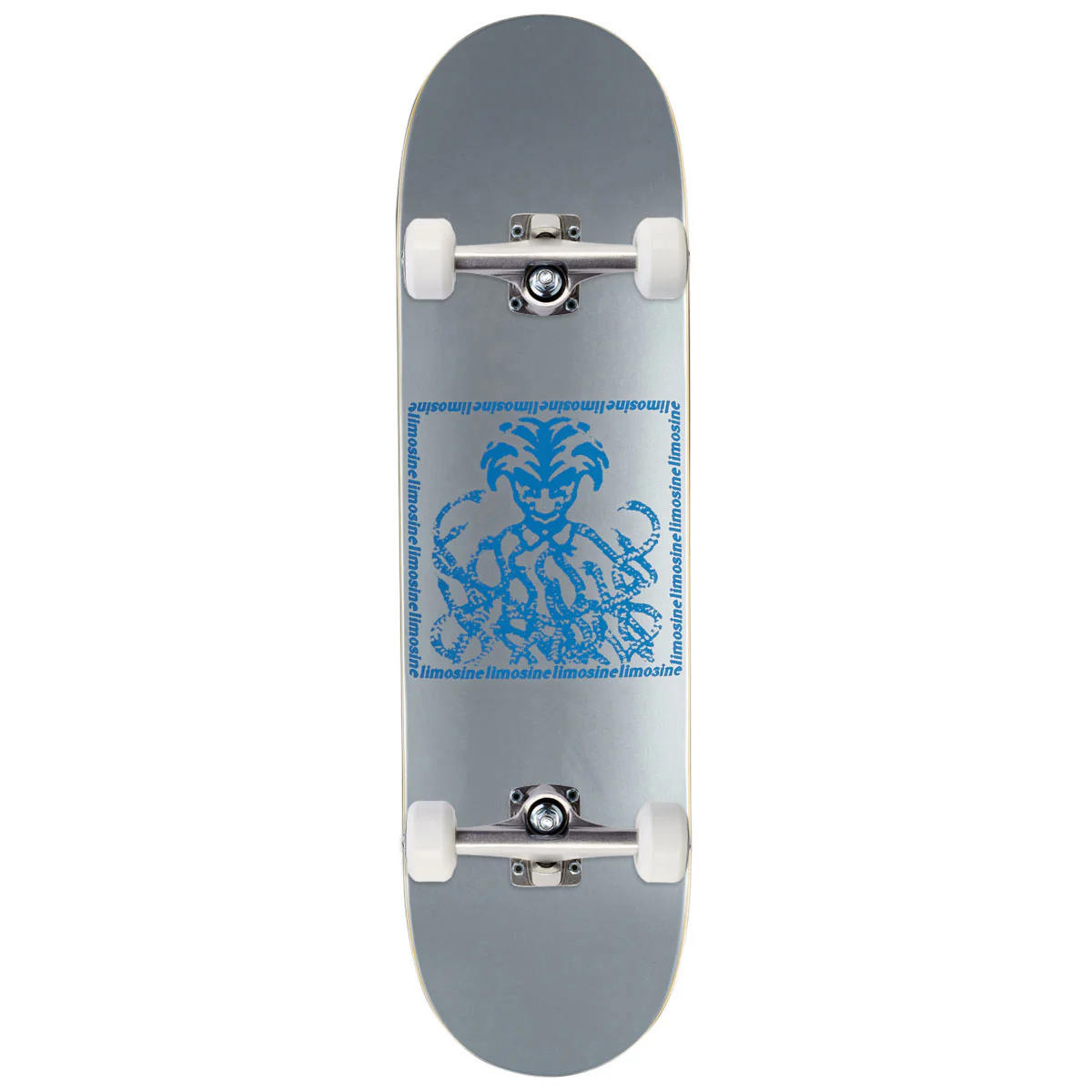 Limosine Snake Pit Skateboard Complete - Silver Blue - 8.50"