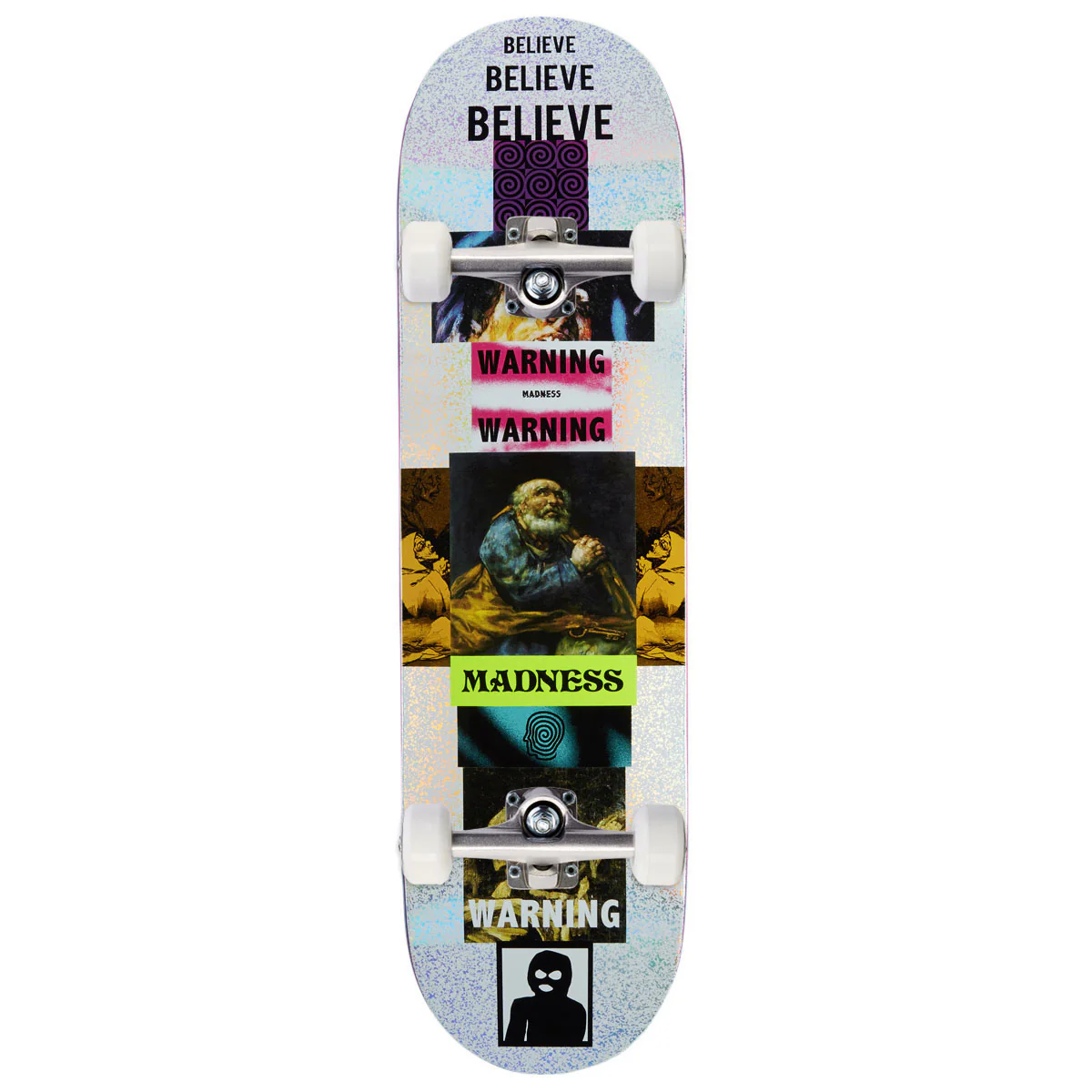 Madness Believe R7 Skateboard Complete - Holographic - 8.50"