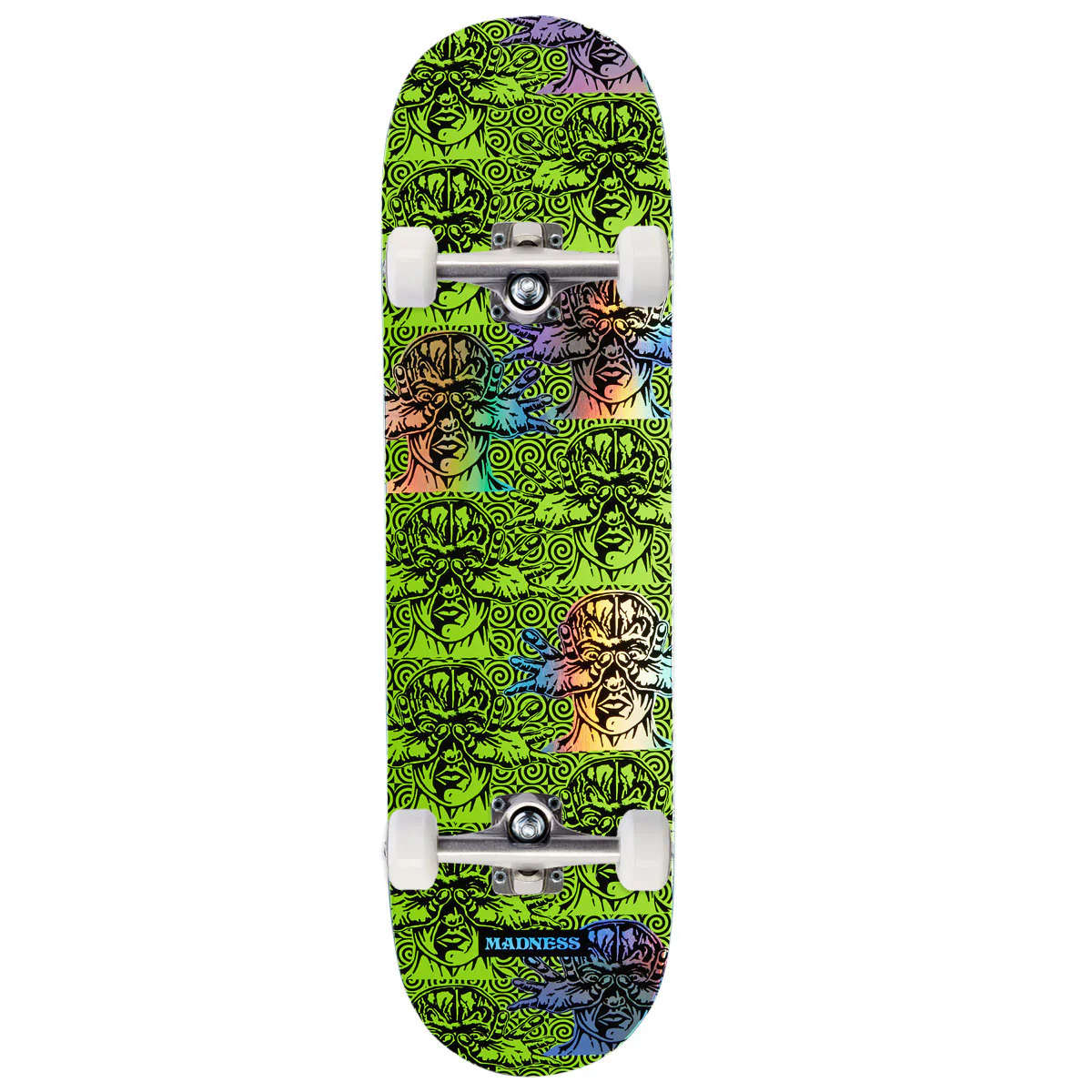 Madness Repeat Offender R7 Skateboard Complete - Safety Yellow/Holographic - 8.50"