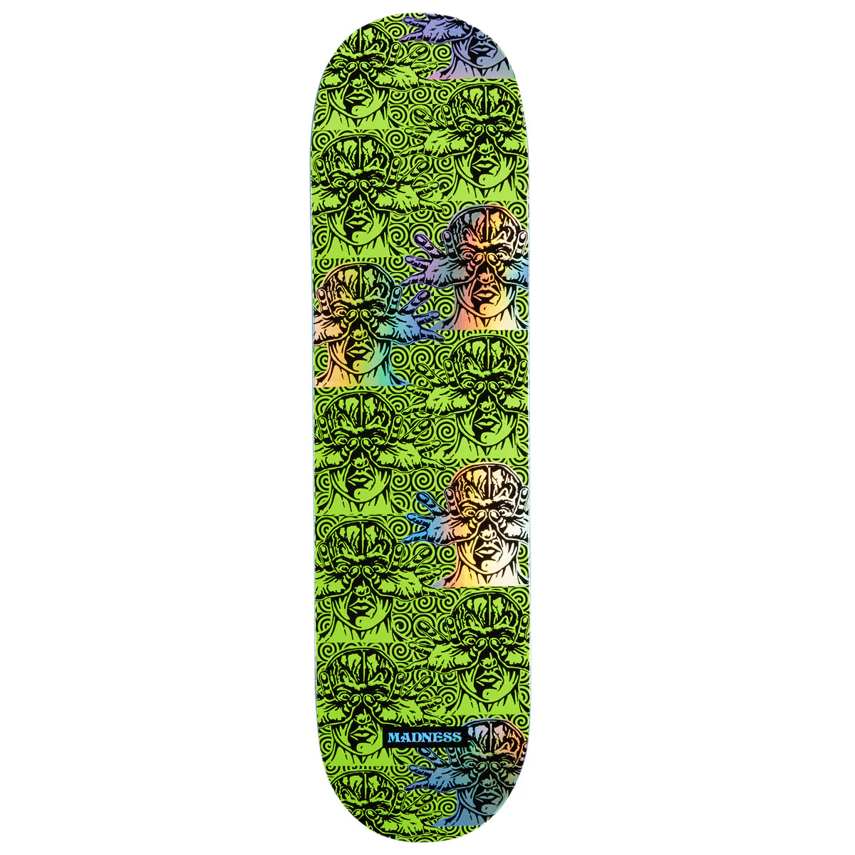Madness Repeat Offender R7 Skateboard Deck - Safety Yellow/Holographic - 8.25"