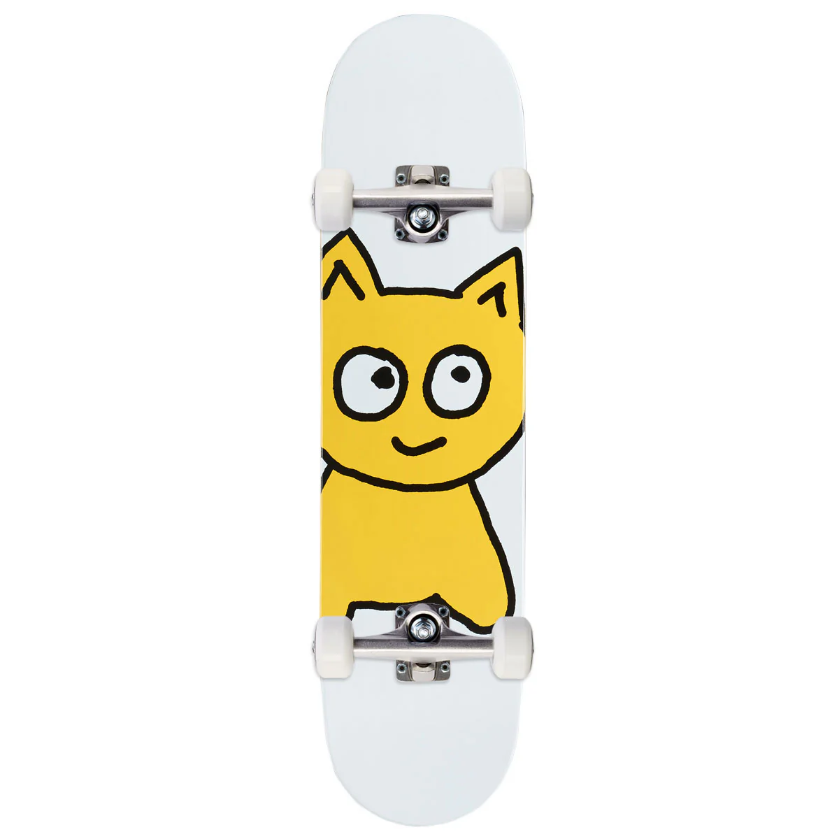 Meow Big Cat Skateboard Complete - White - 7.75"