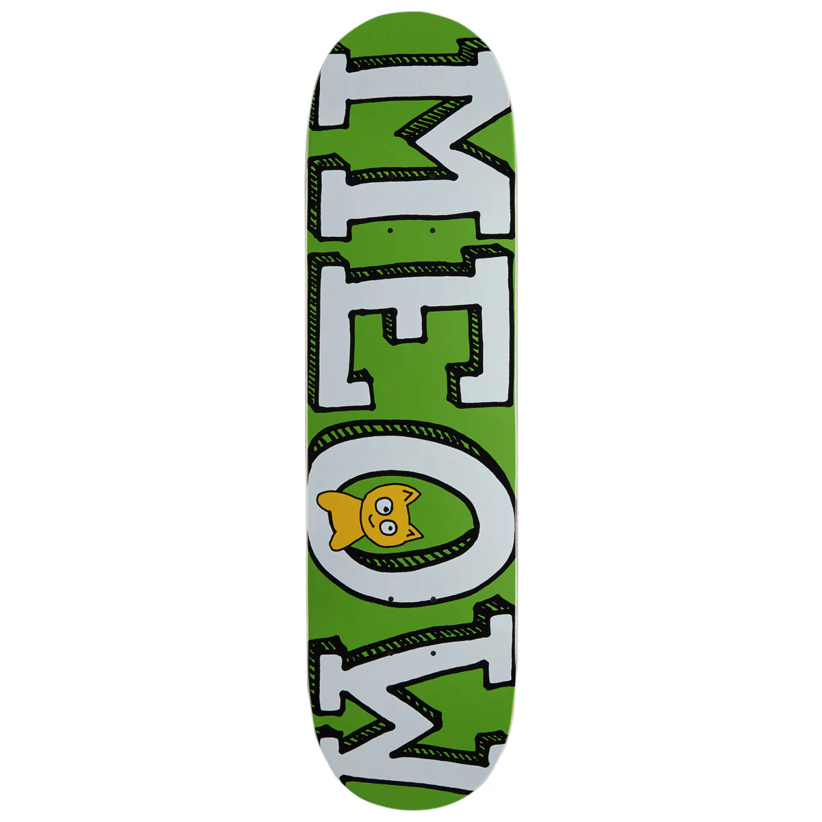 Meow Logo Skateboard Deck - Green - 8.25"