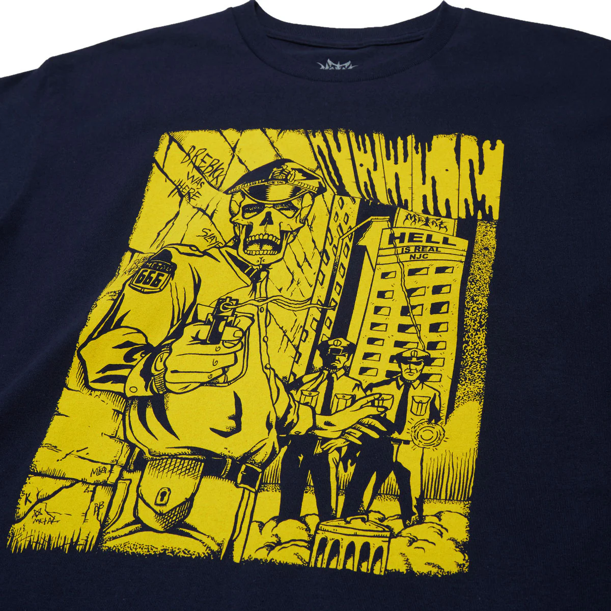Metal Cop T-Shirt - Navy - Image 2