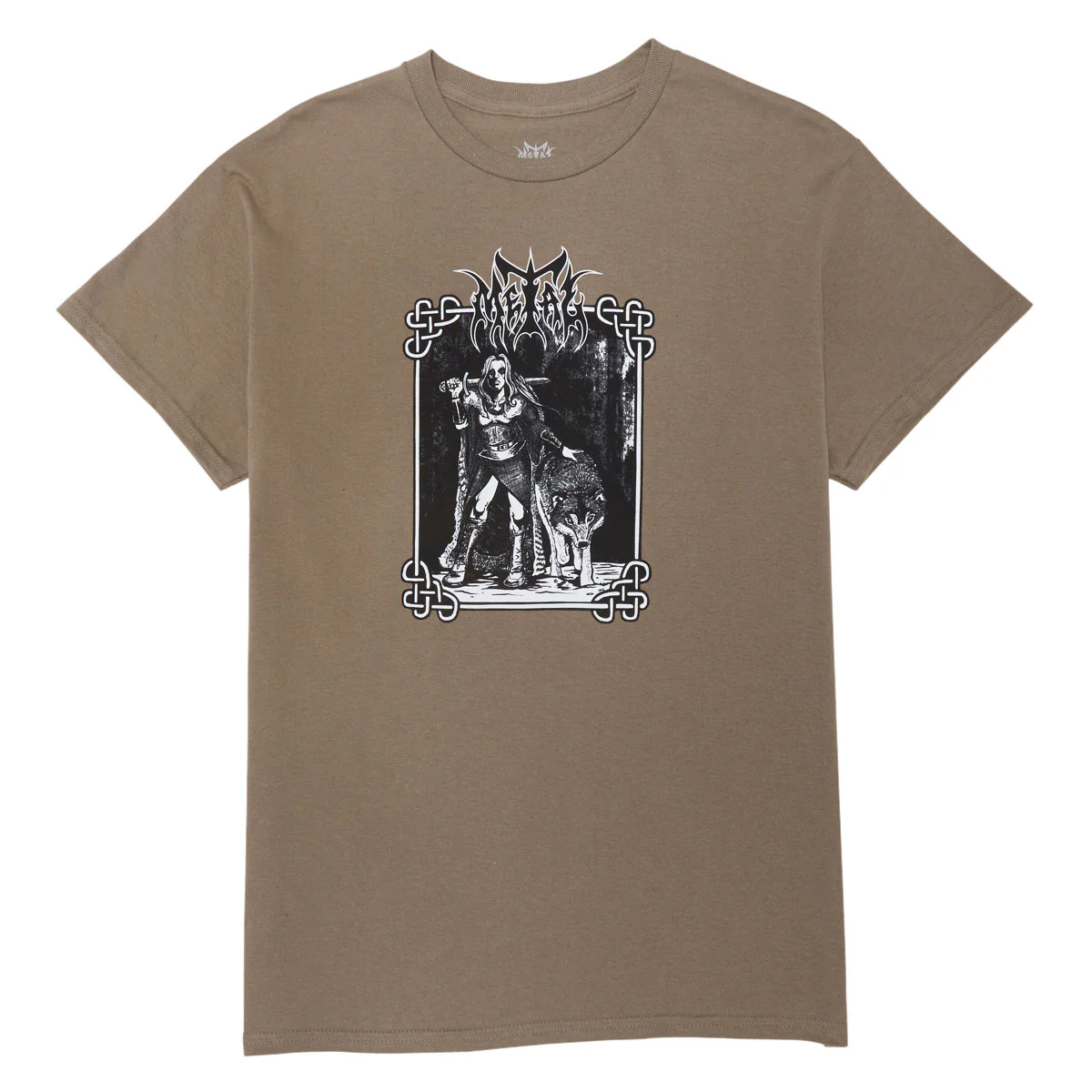 Metal Valkyrie Wolf T-Shirt - Khaki