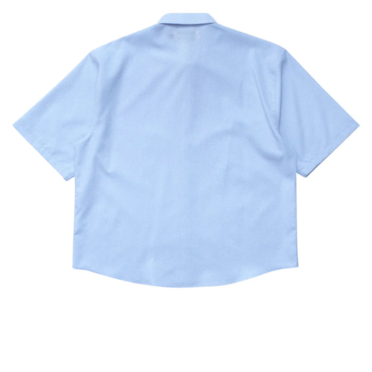 Metalwood Micro Grid Oversized Button Up Shirt - Sky - Image 3