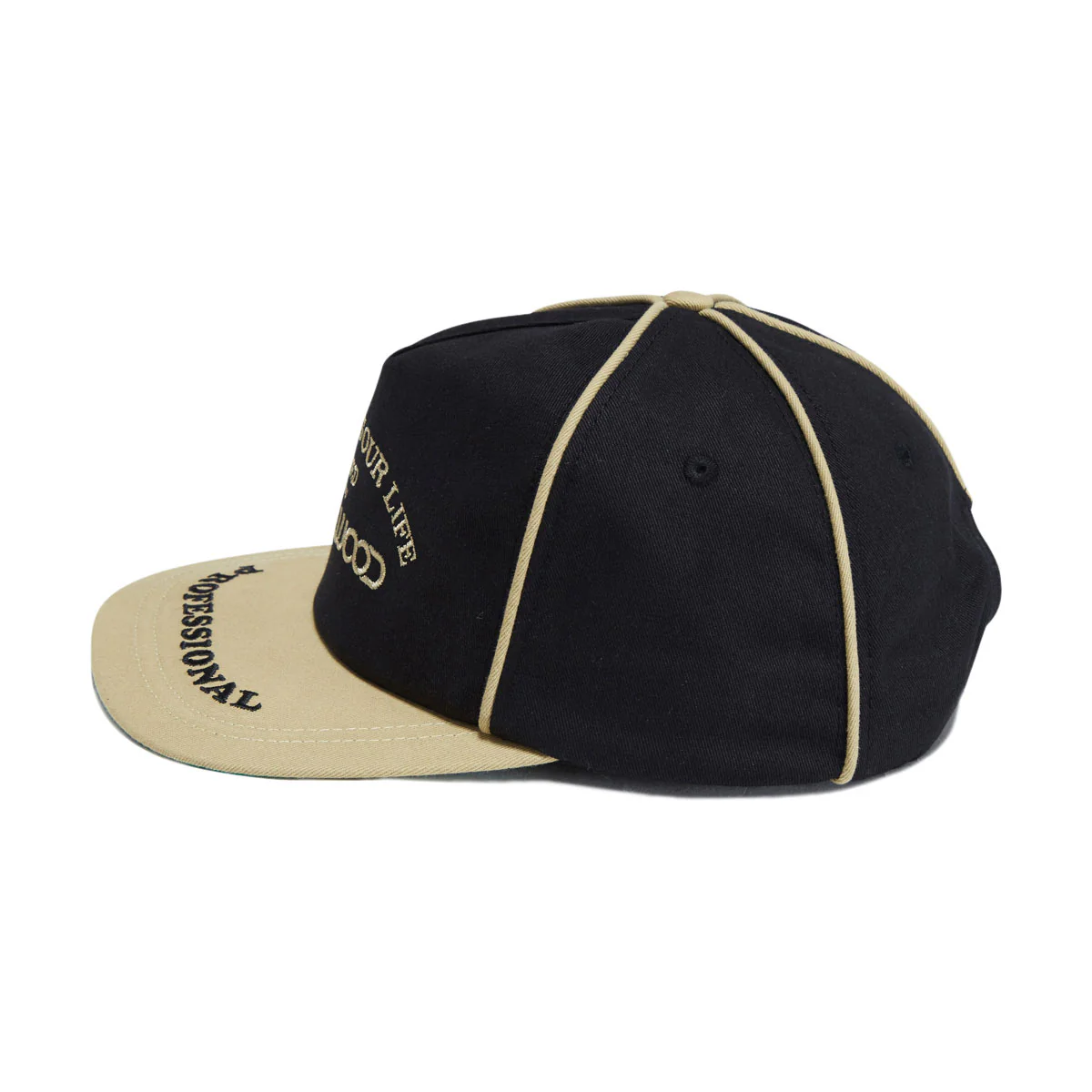 Metalwood Professional Piping Snapback Hat - Black - Image 4