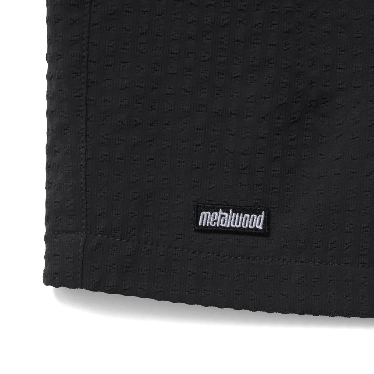 Metalwood Seersucker Spa Shorts - Black - Image 3