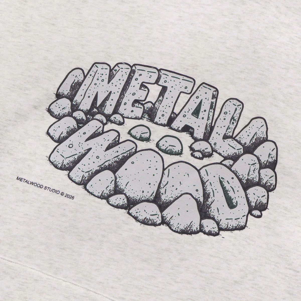 Metalwood Stonehenge Hoodie - Heather Grey - Image 2