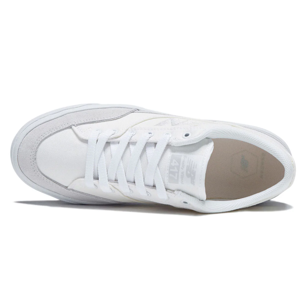 New Balance 417 Villani Low Shoes - White/Light Grey - Image 3