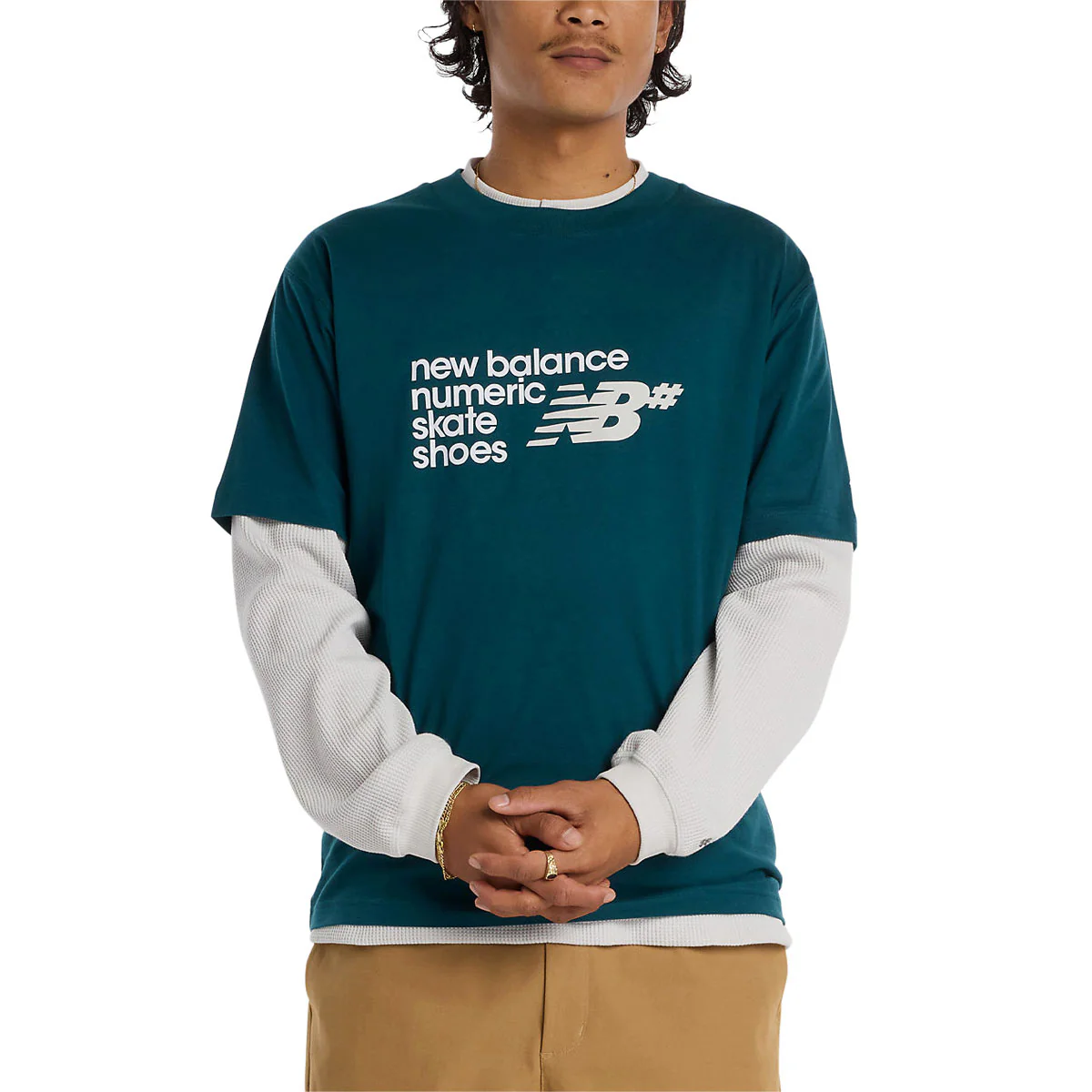 New Balance Numeric Stacked Graphic T-Shirt - Medusa Green - Image 2