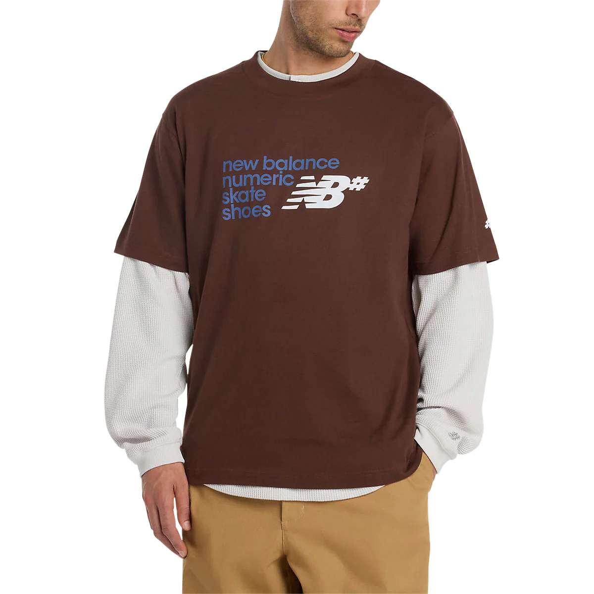 New Balance Numeric Stacked Graphic T-Shirt - Pumpernickel - Image 2