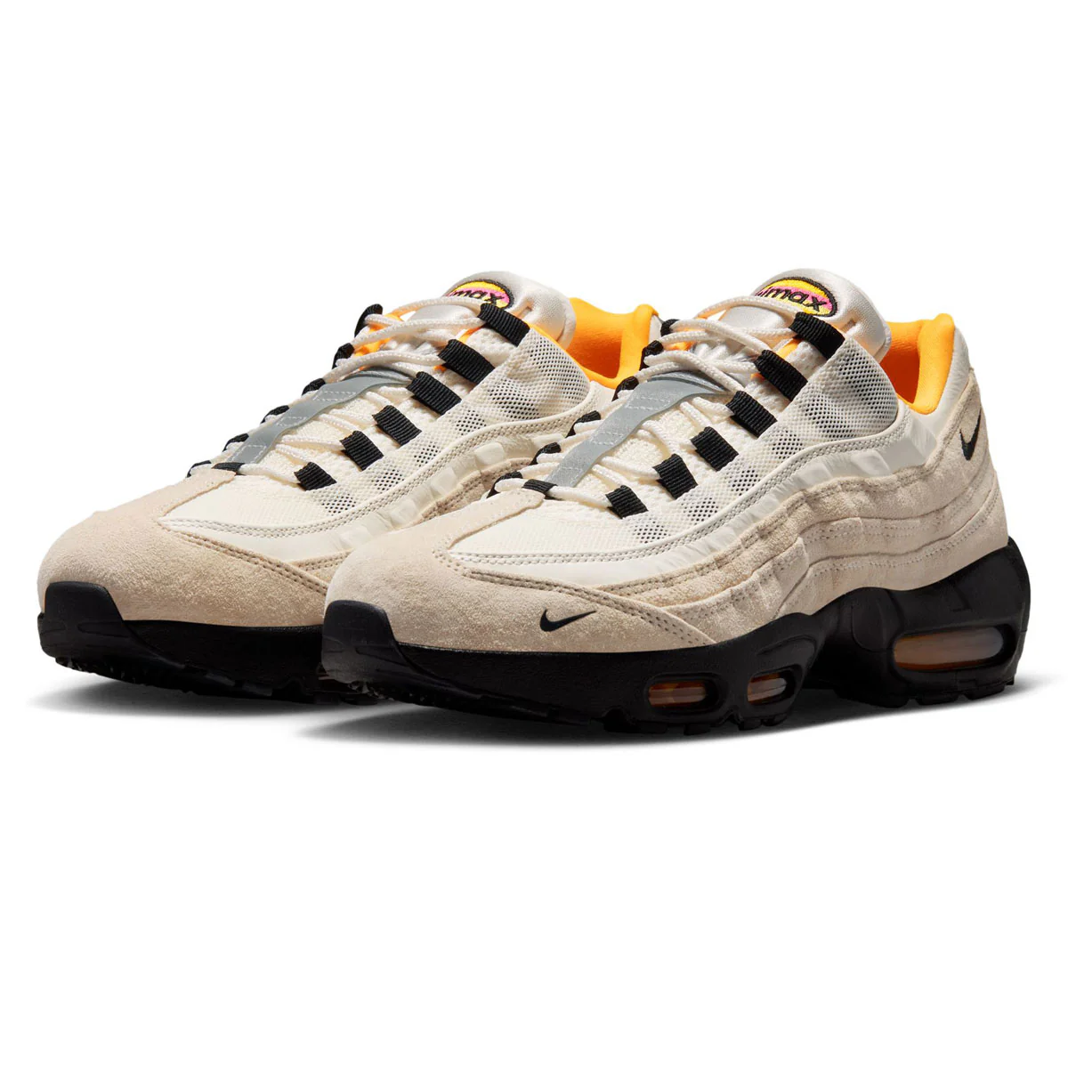 Nike SB Air Max 95 Shoes - Sail/Black/Laser Orange - Image 3