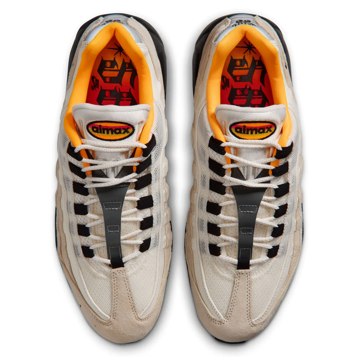 Nike SB Air Max 95 Shoes - Sail/Black/Laser Orange - Image 4
