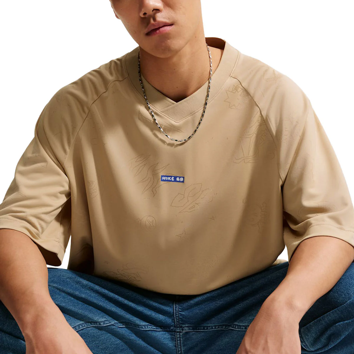 Nike SB Desk Doodle Jersey - Linen - Image 4