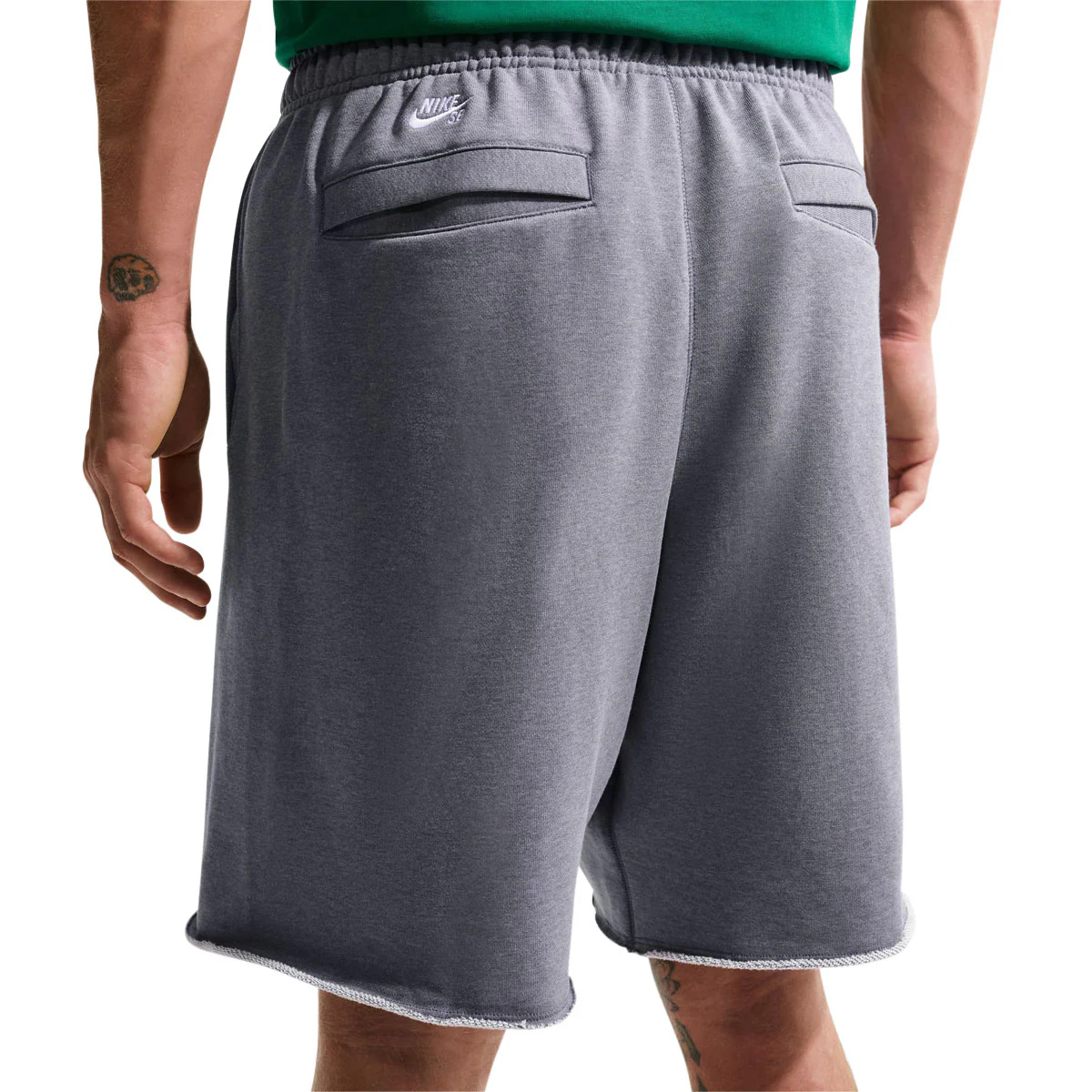 Nike SB GFX Fleece Shorts - Cool Grey/Heather/White - Image 5