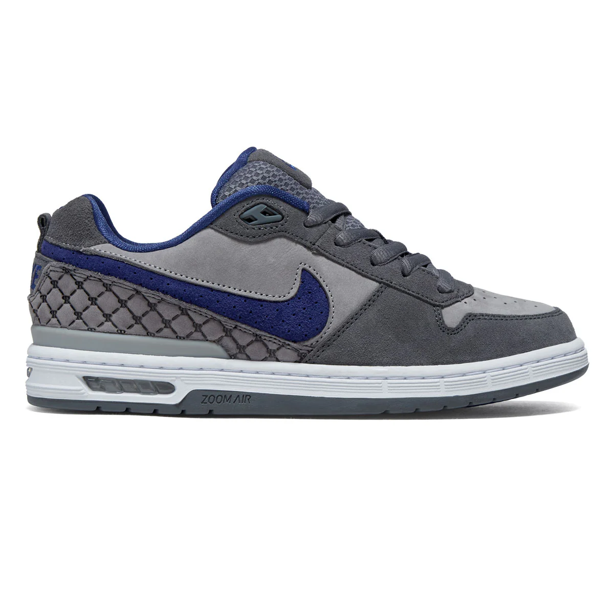 Nike SB Paul Rodriguez Zoom Air Low DG Shoes - Flint Grey/Deep Royal Blue/Flint Grey
