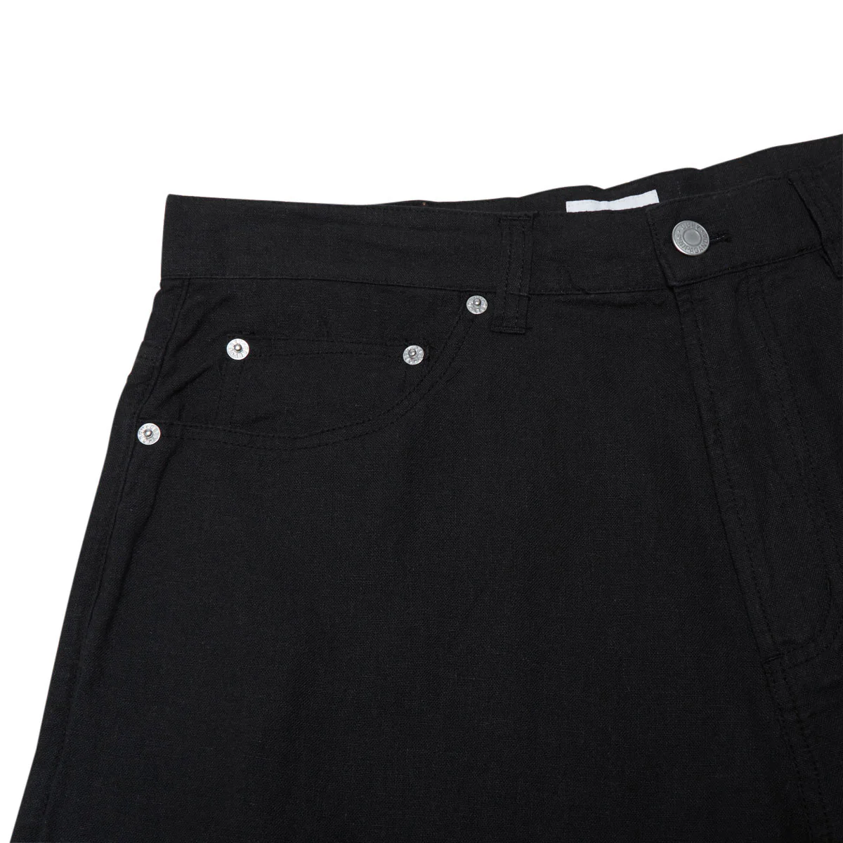 Obey Baggy Linen Devin Shorts - Black - Image 3