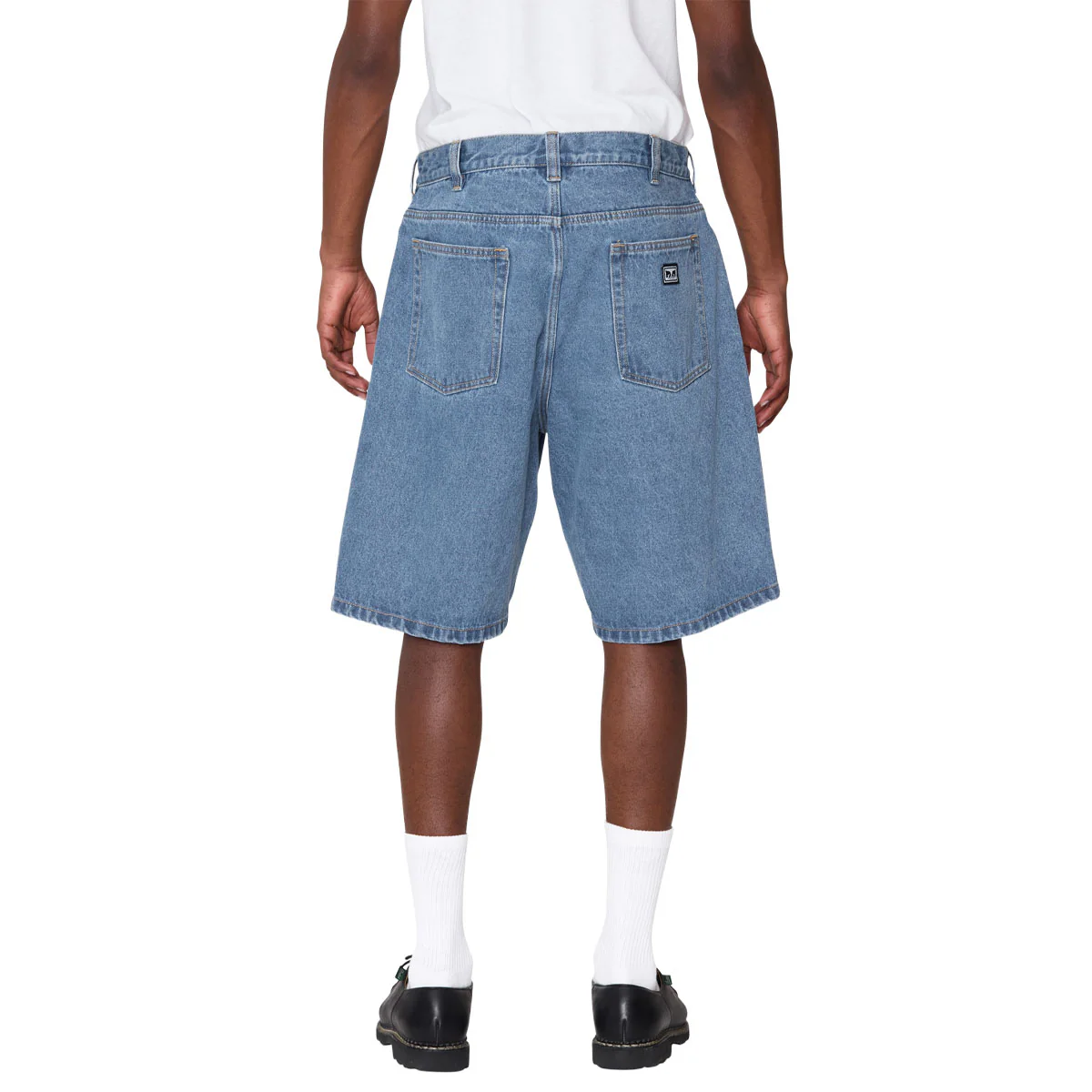Obey Bigwig Baggy Denim Shorts - Light Indigo II - Image 4