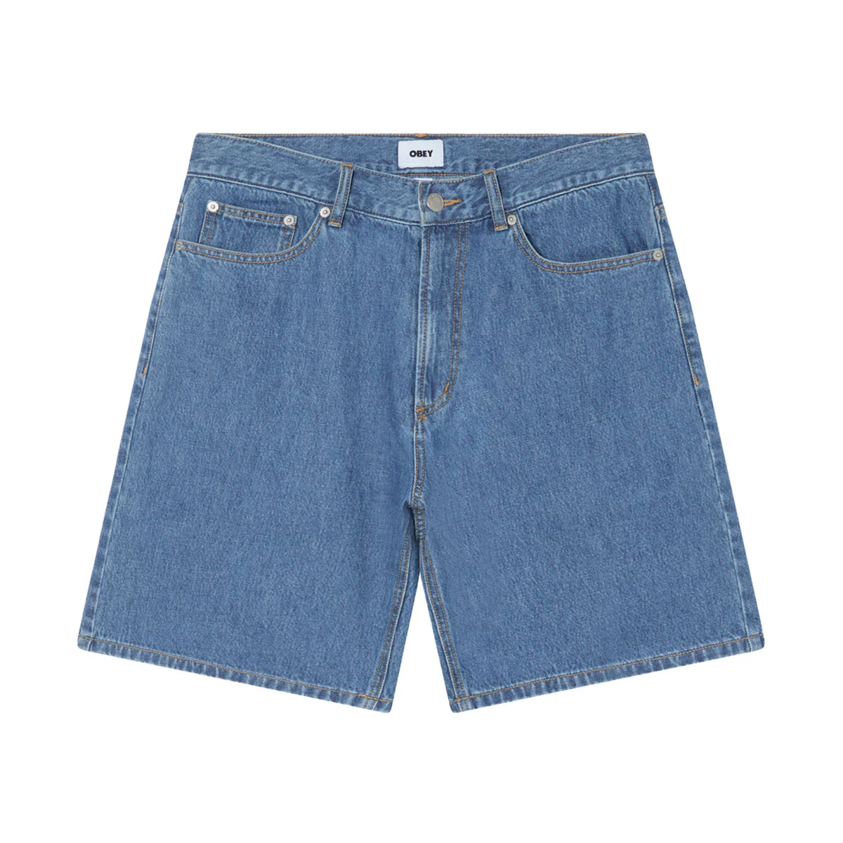 Obey Emerson Denim Shorts - Salty Blue Stone Wash