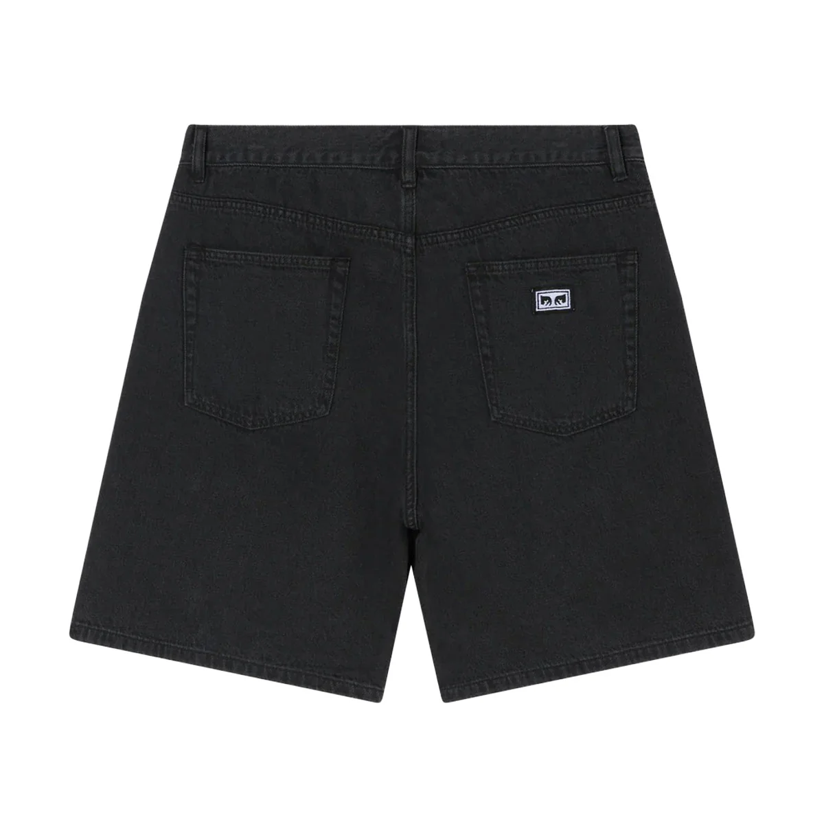 Obey Emerson Denim Shorts - Washed Black - Image 2