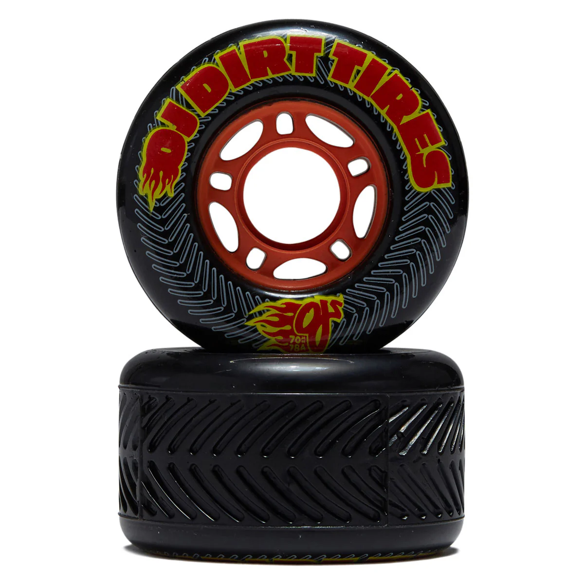 OJ Dirt Tires Thunder Juice 78a Skateboard Wheels - Black - 70mm - Image 2