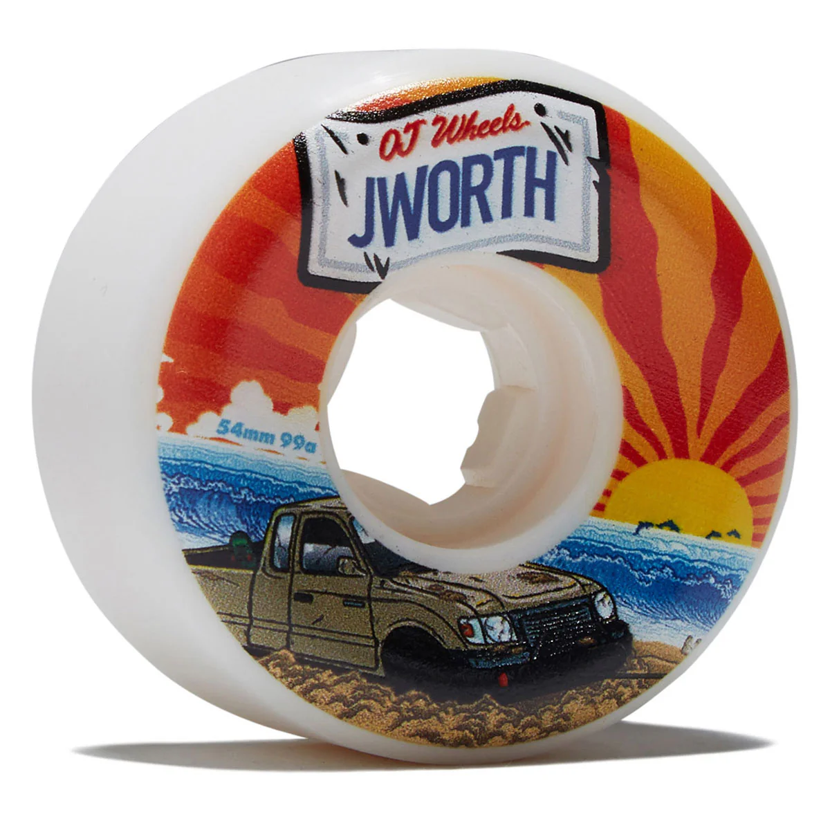 OJ John Worthington Elite Hardline 99a Skateboard Wheels - White 2025 - 54mm