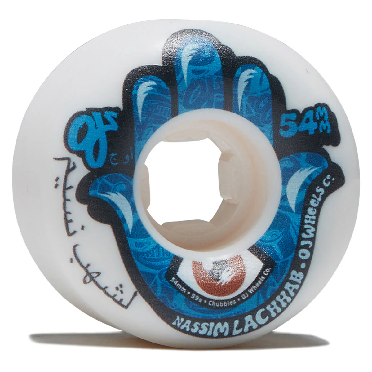 OJ Nassim Lachhab Elite Chubbies 99a Skateboard Wheels - White - 54mm