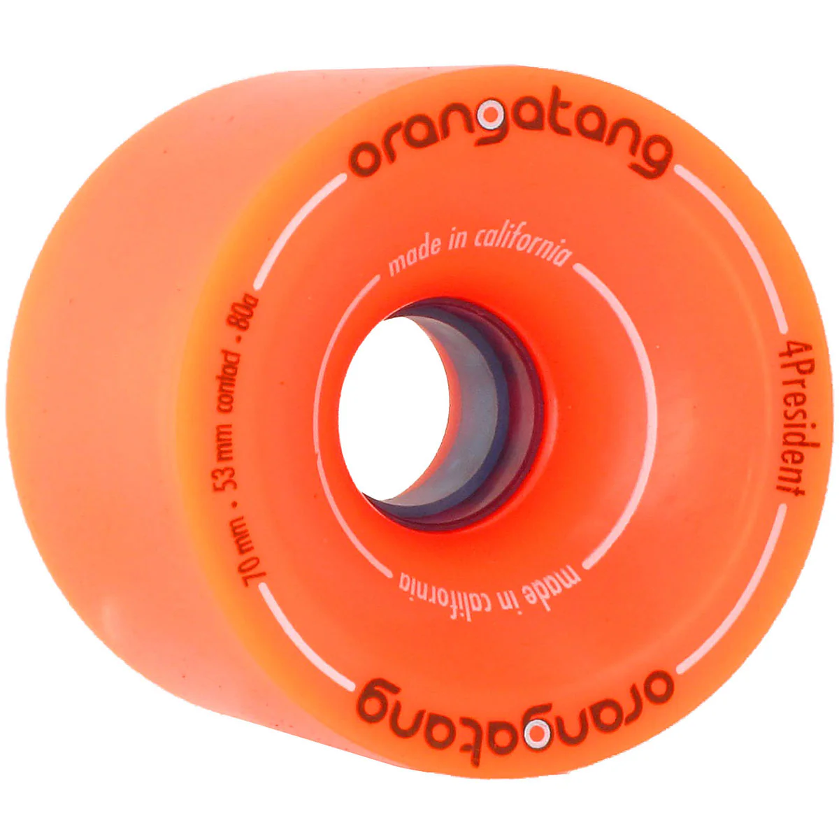 Orangatang 4 President 80a Longboard Wheels - Orange - 70mm