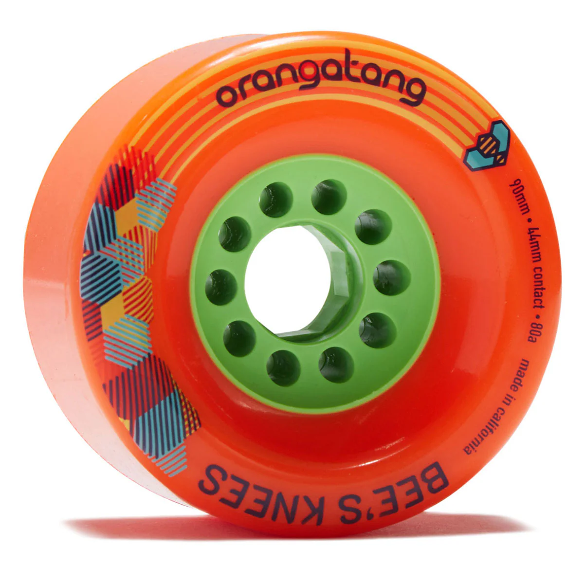 Orangatang Bee's Knees 80a Longboard Wheels - Orange - 90mm - Image 2