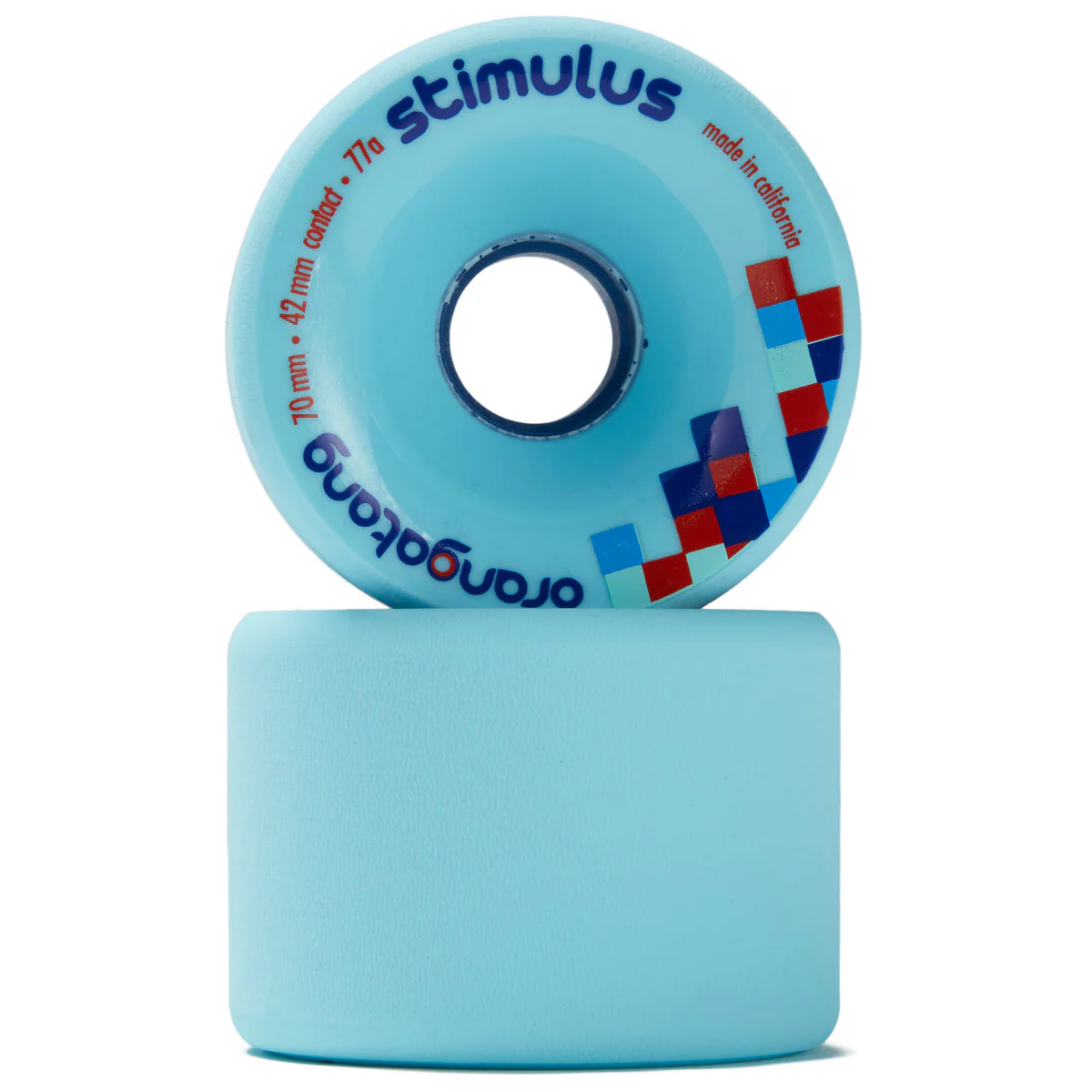 Orangatang Stimulus Freeride 77a Longboard Wheels - Blue - 70mm - Image 2
