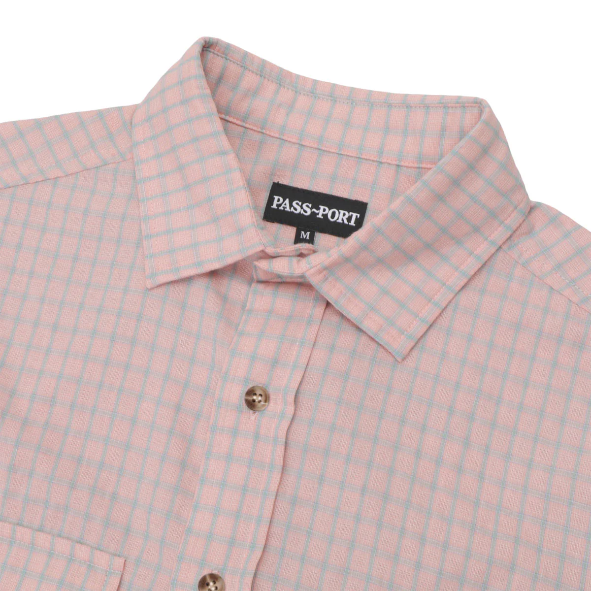 Passport Workers Check Shirt - Light Pink - Image 3