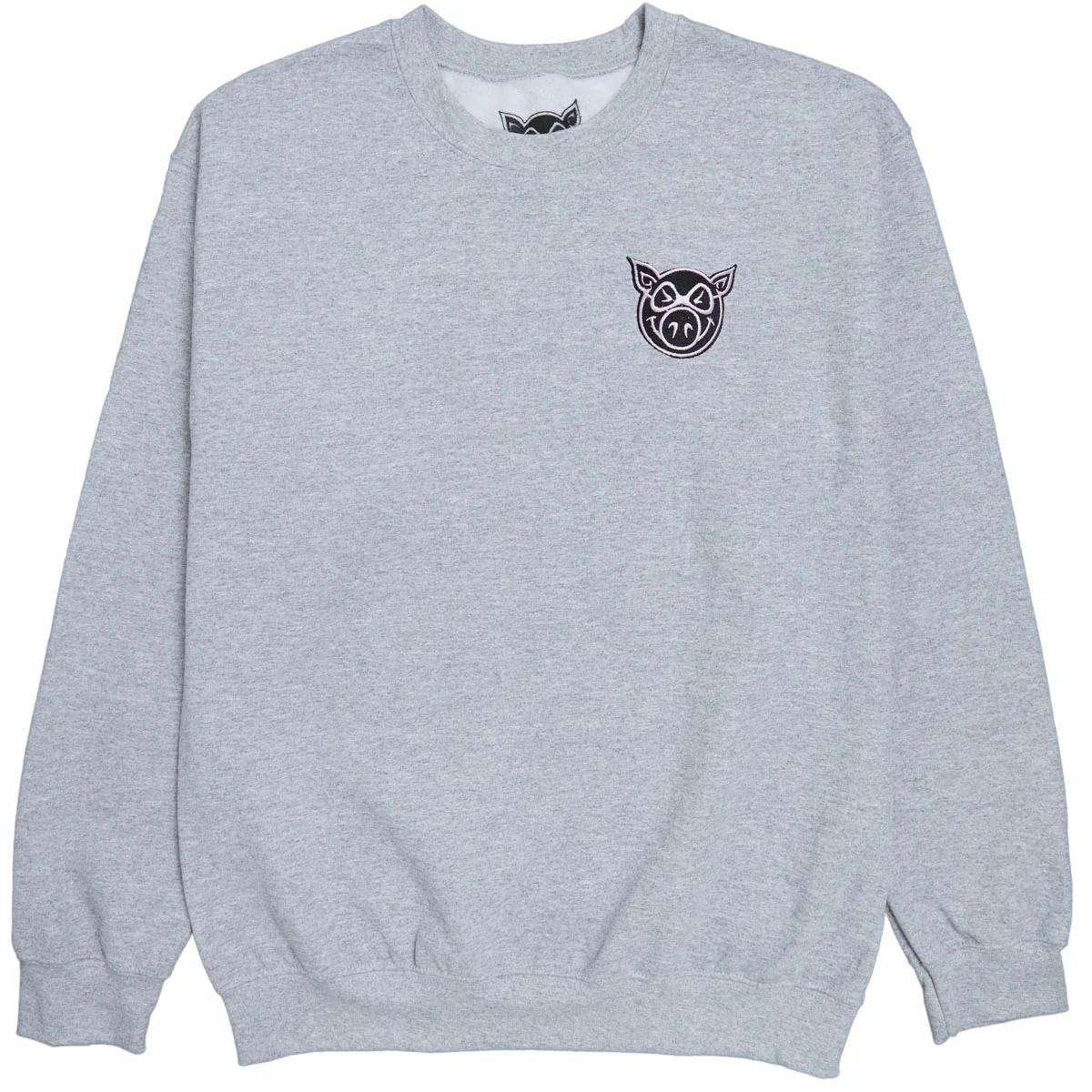 Pig Head Crew Sweatshirt - Heather Grey