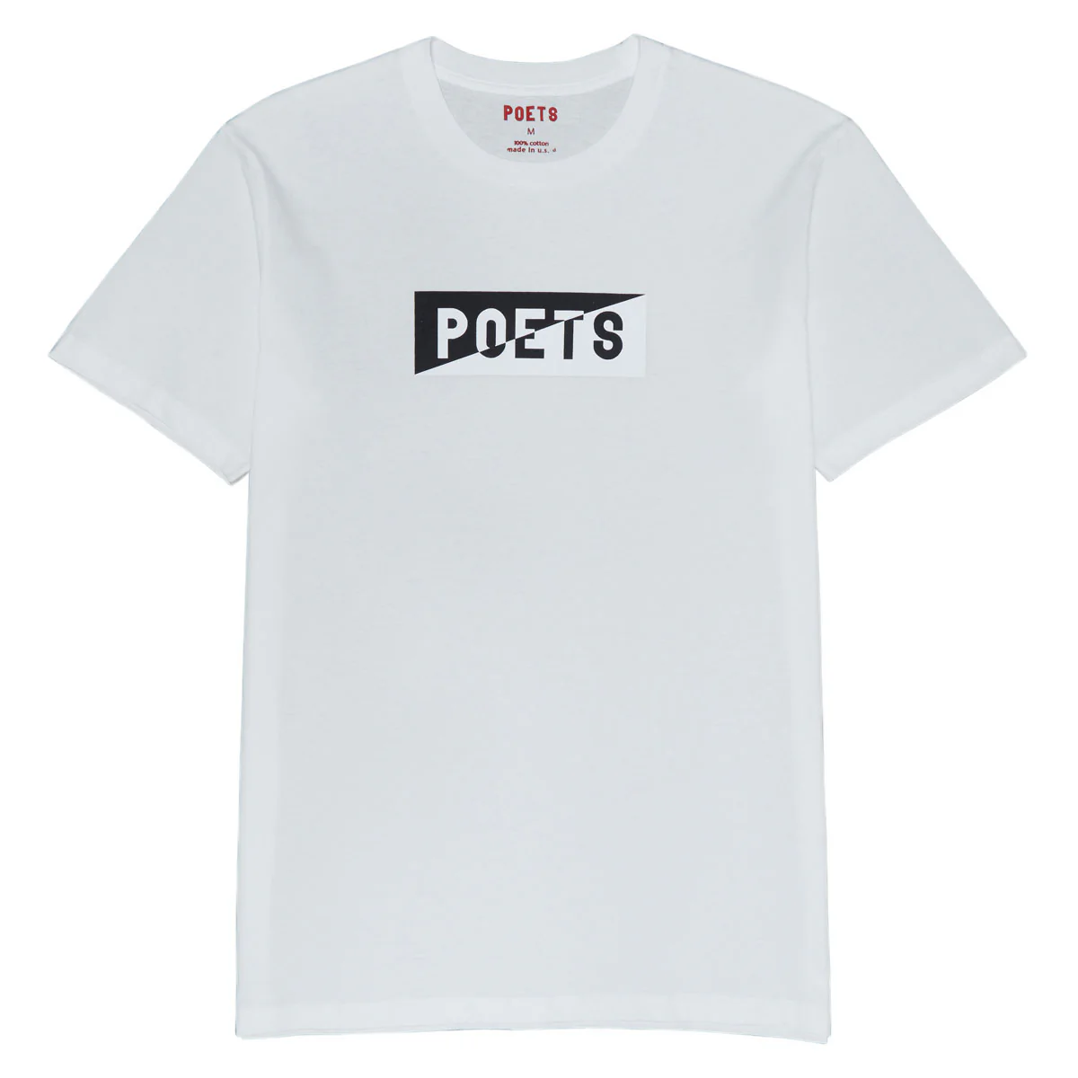 Poets Cinzano Screened T-Shirt - Natural White Cotton