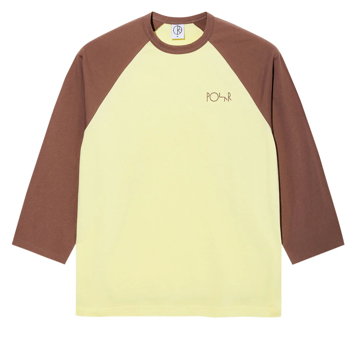 Polar 3/4 Sleeve T-Shirt - Cinnamon/Light Yellow