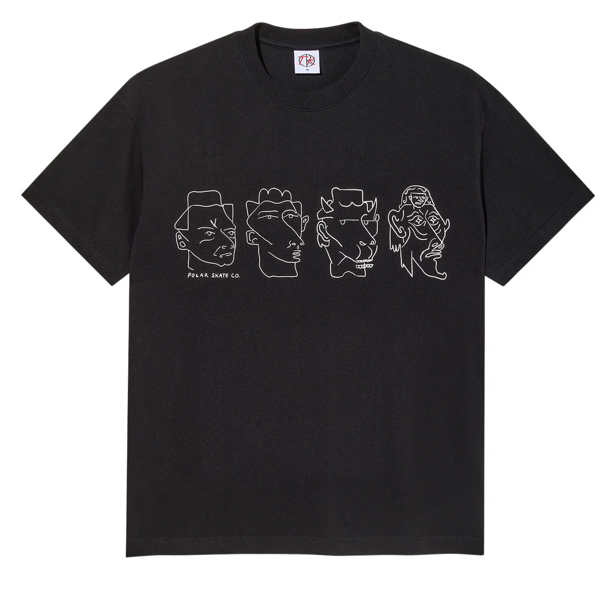 Polar 8 Heads Contrast T-Shirt - Black/White