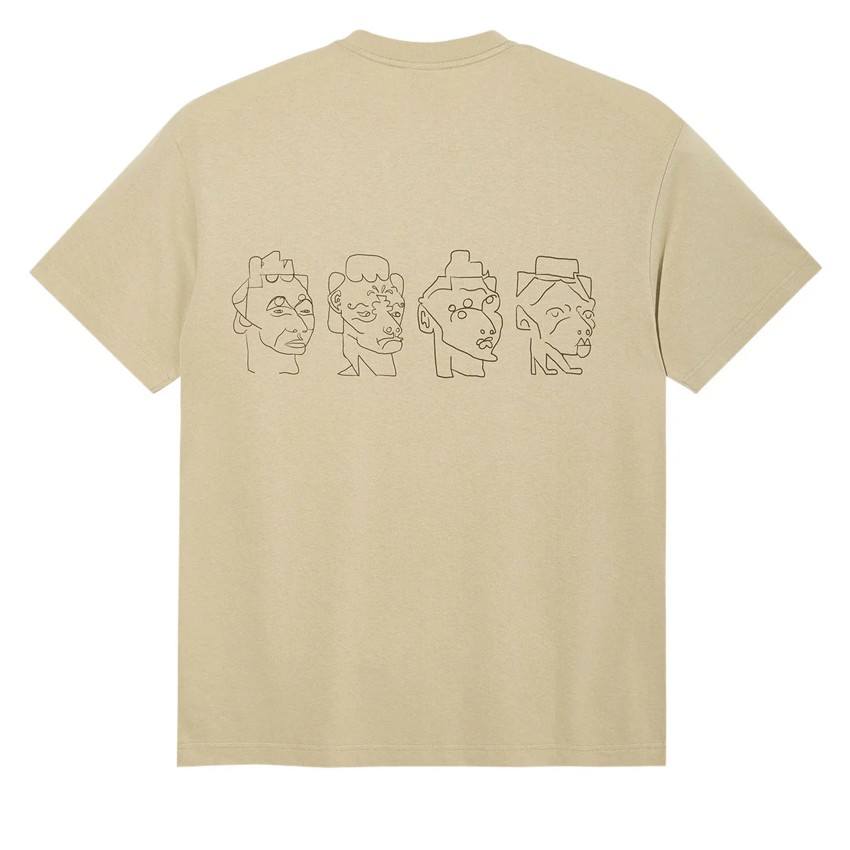 Polar 8 Heads Contrast T-Shirt - Sand/Brown - Image 2