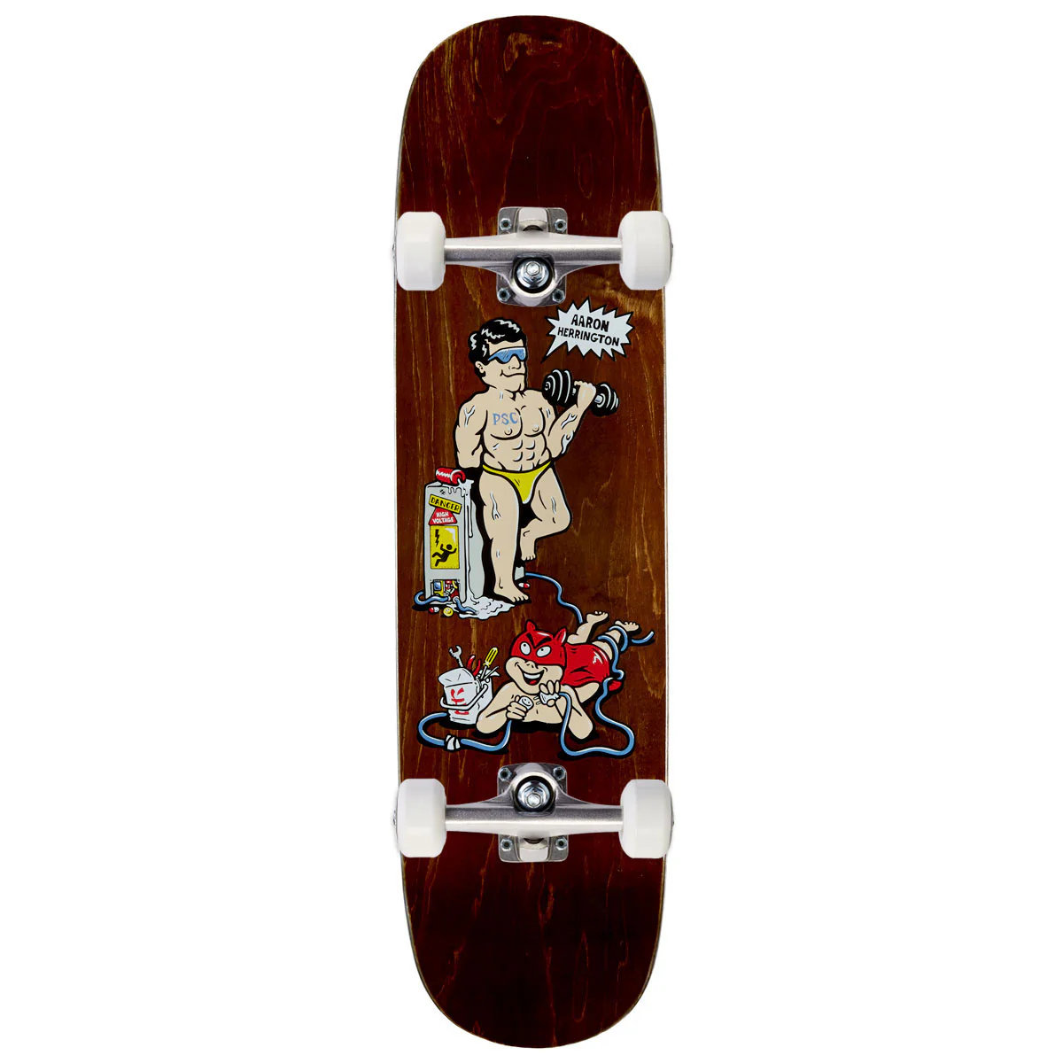 Polar Aaron Herrington Pumping Iron P2 Jr Shape Skateboard Complete - 8.25"
