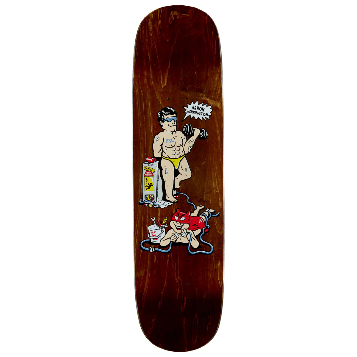 Polar Aaron Herrington Pumping Iron P2 Jr Shape Skateboard Deck - 8.25"
