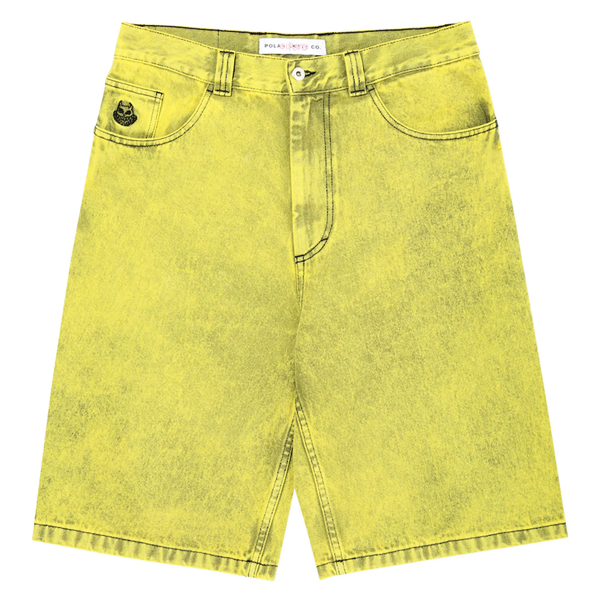 Polar Angel Child Big Boy Shorts - Lemon Black