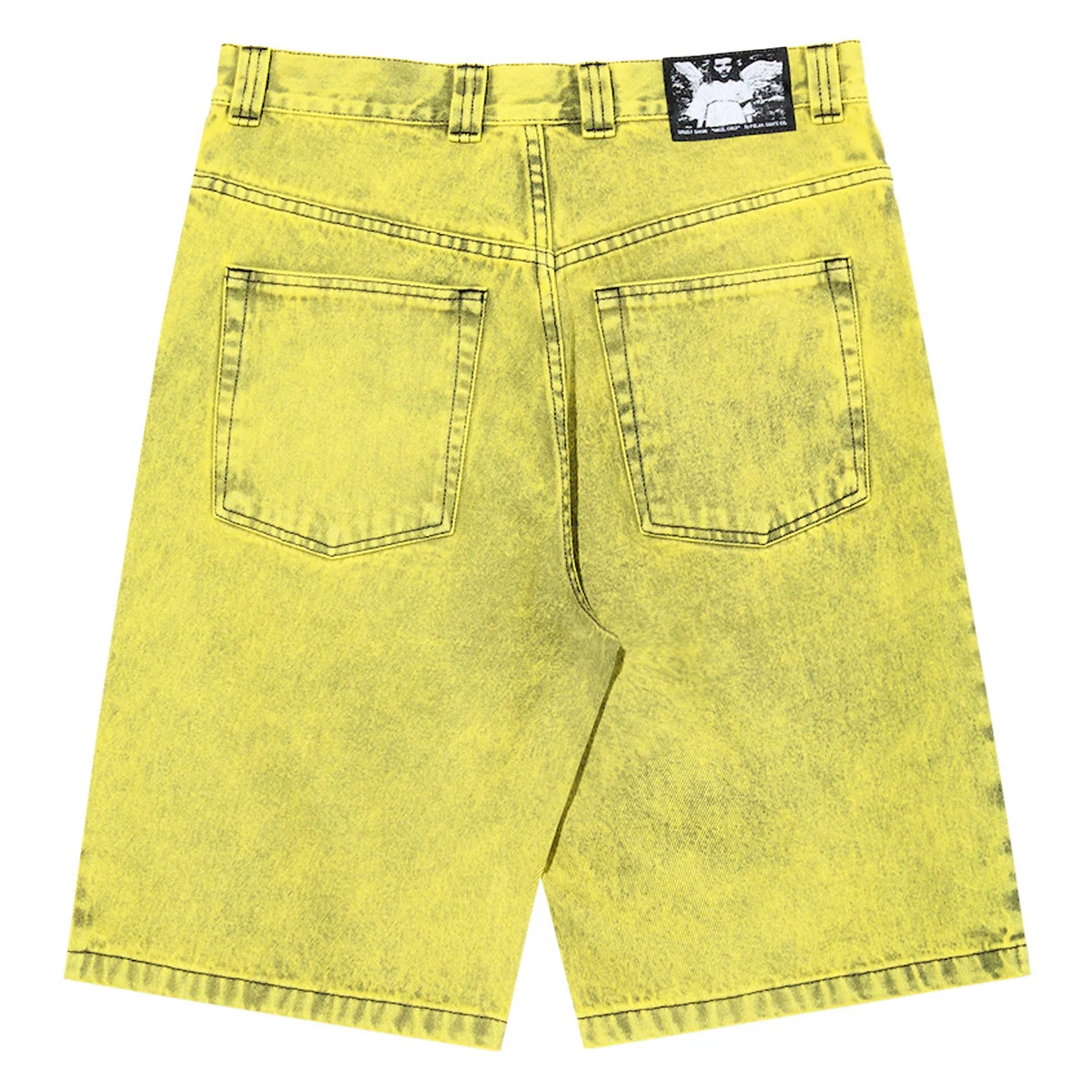 Polar Angel Child Big Boy Shorts - Lemon Black - Image 2