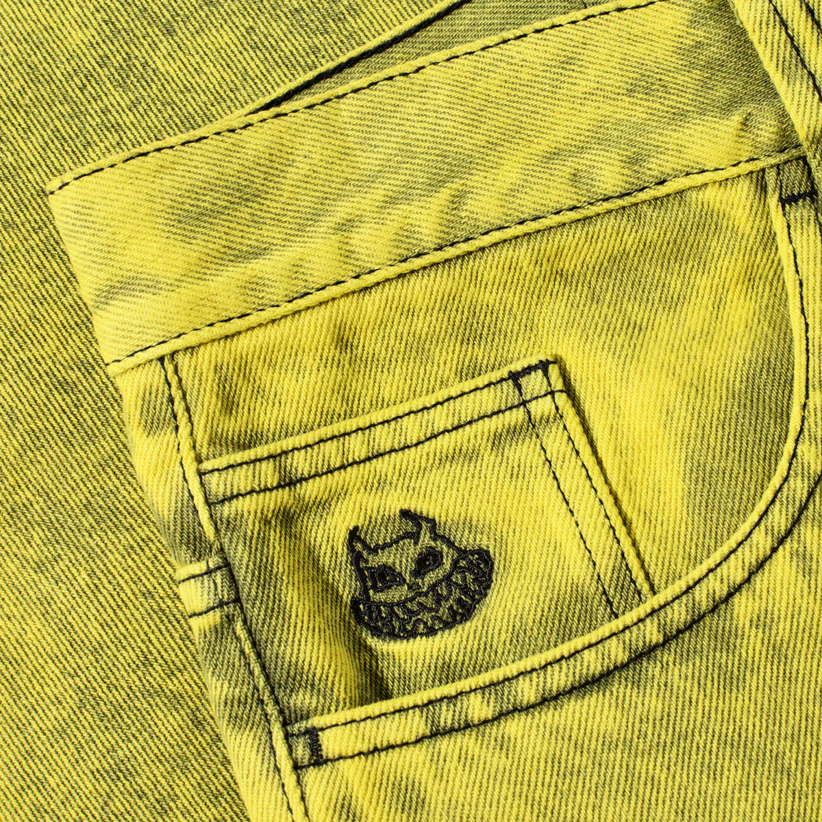 Polar Angel Child Big Boy Shorts - Lemon Black - Image 3