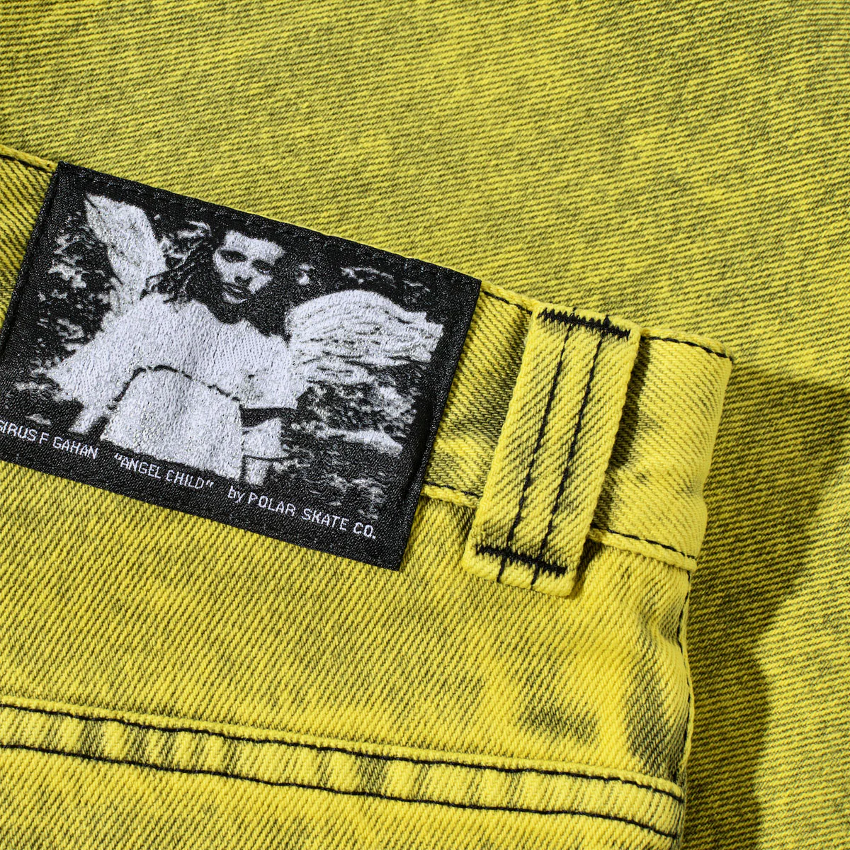 Polar Angel Child Big Boy Shorts - Lemon Black - Image 4