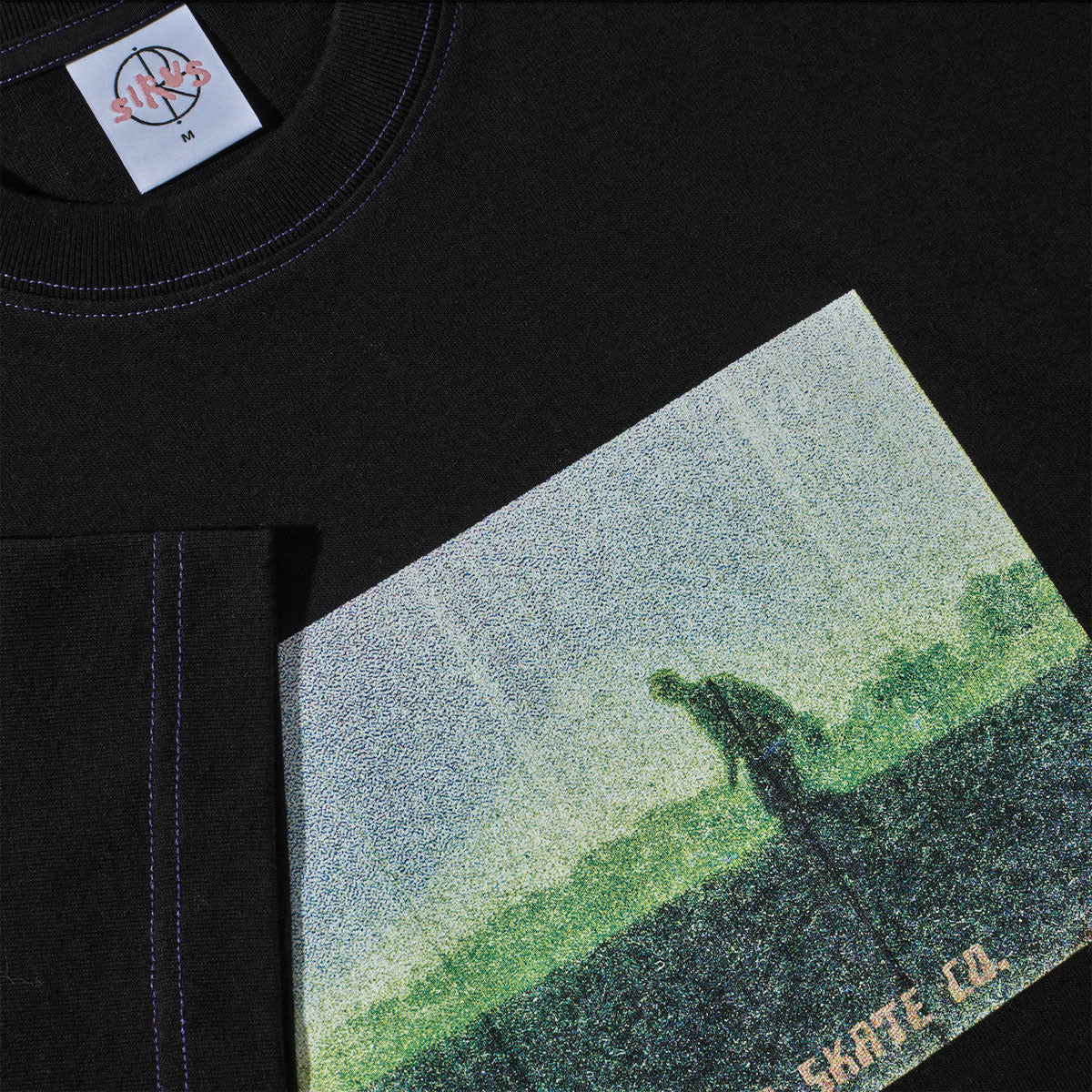 Polar Beach Walk Contrast T-Shirt - Black/Purple - Image 2