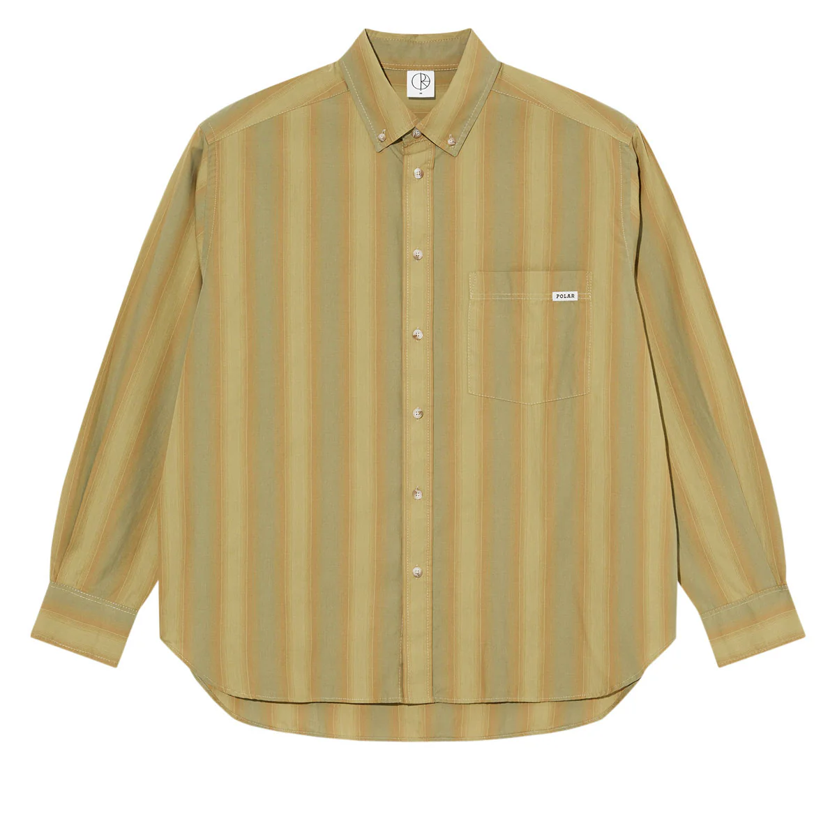 Polar Ben Long Sleeve Shirt - Green Stripe