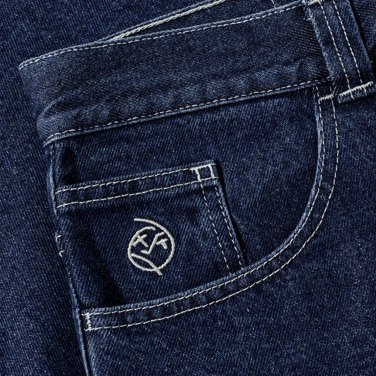 Polar Big Boy Shorts - Dark Blue/White Stitching - Image 3