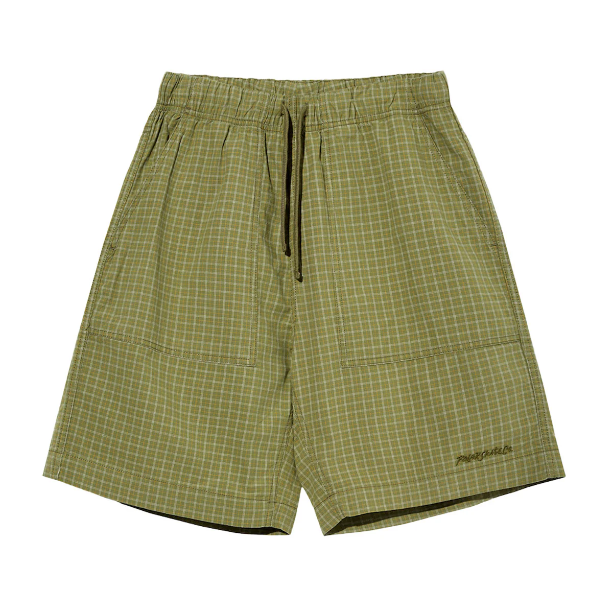 Polar Cotton Hike Shorts - Olive Check